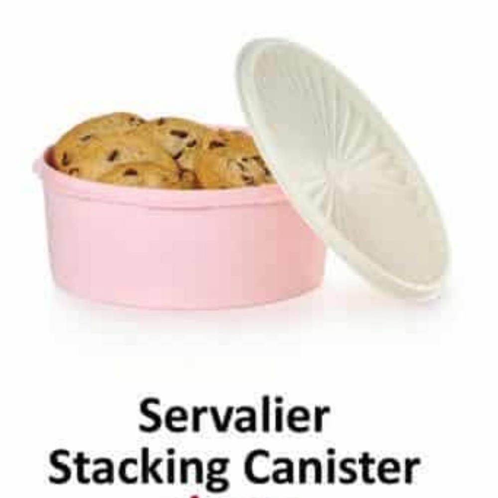 Pink Servalier Stacking Canister